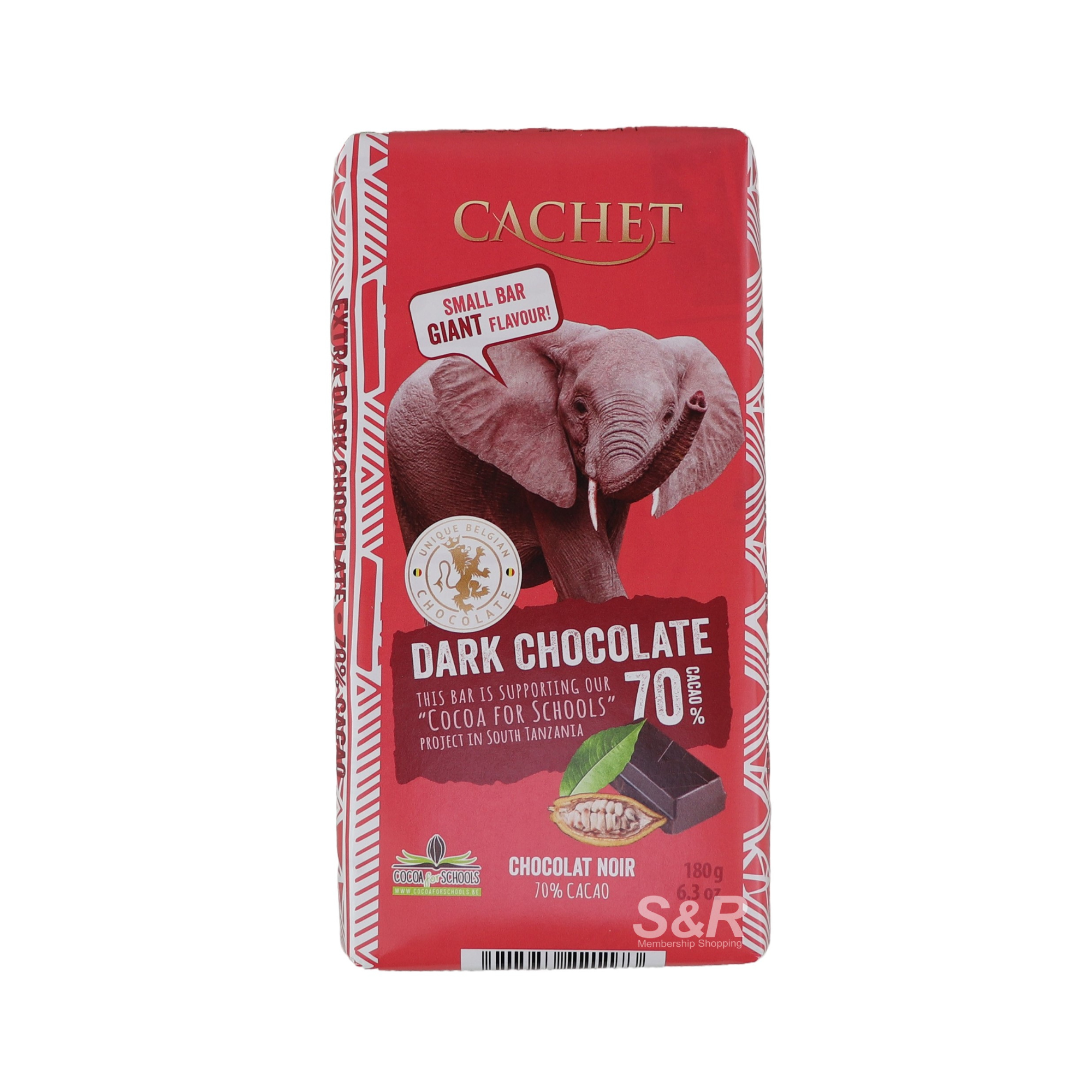 Cachet 70% Dark Chocolate Bar 180g Cachet 70% Dark Chocolate Bar 180g